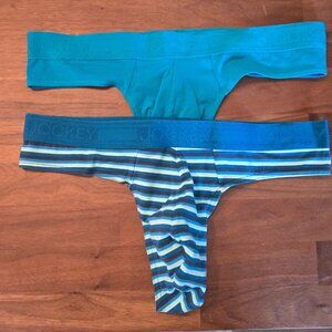 Jockey Essentials Cotton Stretch Men's Thong - Large - New - 2 pair
